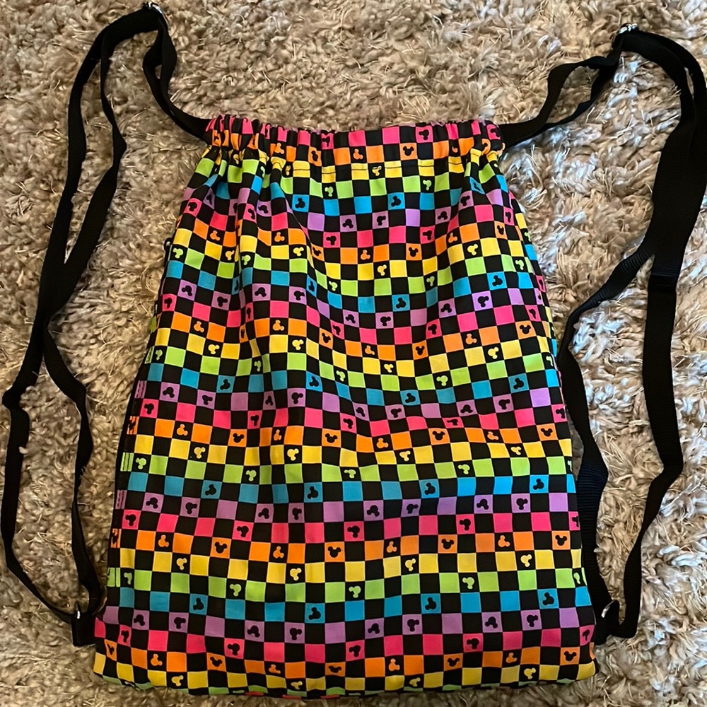 Authentic Disney Parks Mickey Mouse Rainbow Drawstring backpack